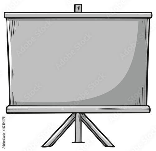 Illustration of a Presentation Board Isolated on White Background
