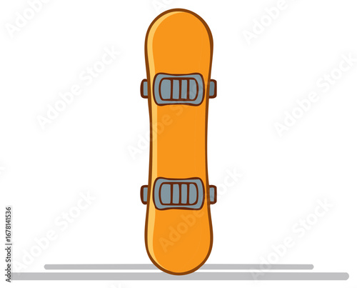 Snowboard Illustration of Winter Sport Equipment for Snowboarding Recreation