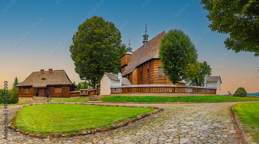 Fototapeta premium All Saints Church at Blizne, Poland