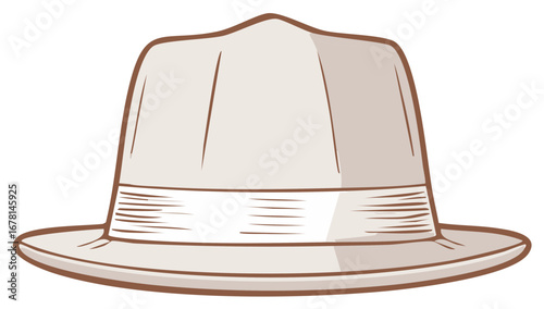 Retro Cartoon Fedora Hat Stylish Menswear Accessory Vintage Fashion Icon
