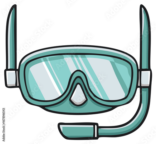 Cartoon Snorkel Mask Diving Gear Underwater Fun Recreation Equipment
