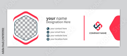 Corporate company and personal email signature design template