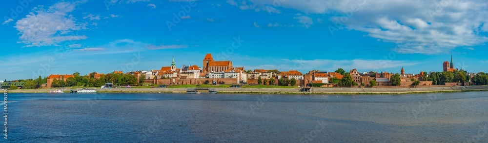 Fototapeta premium Aerial panorama of Torun in Poland