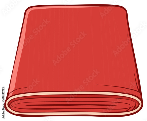 Vector Illustration of a Traditional Red Fez Hat Cultural Headwear