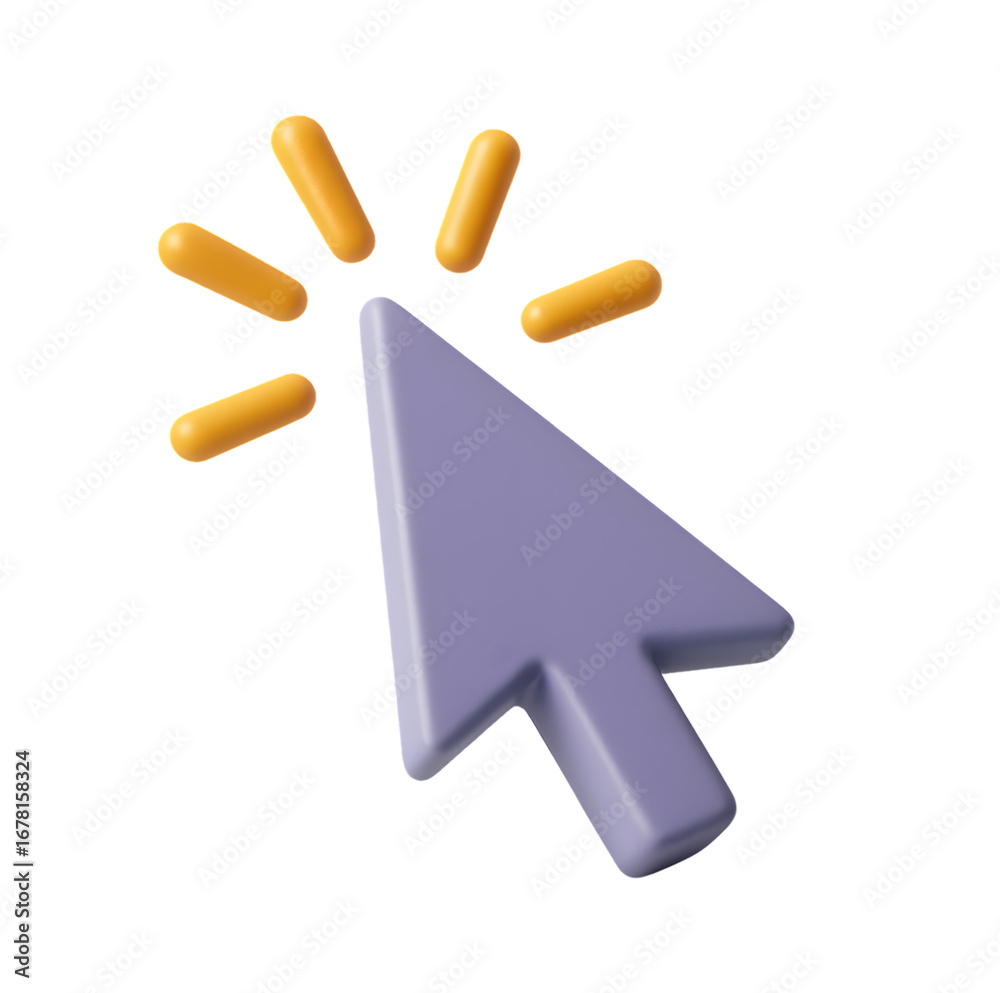 Obraz premium 3D cursor design digital click internet online technology