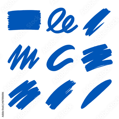 Rough patterns dash layered stroke flowing marker broad icon wide vector angled