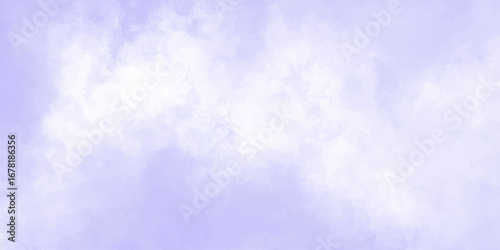 Abstract background with . Grunge smooth light sky purple calming image of white clouds in a lavender sky evokes a sense of peace and tranquility, perfect for backgrounds and designs