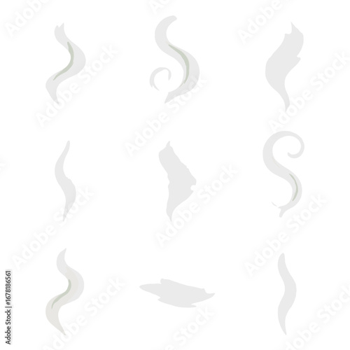 Faint icon thin smoky drifting wisp trails vapor collection soft trail swirl