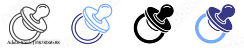 nipple icon set multiple style
