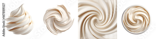 Whipped Cream Swirls - Perfect for Food Photography, Baking, and Dessert Illustrations