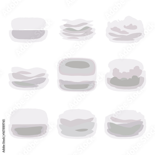 Foggy across layers landscape moody vector hills scene twilight icon fog icons