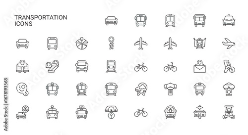 Various transportation methods arranged neatly on white surface showcasing travel and mobility options for modern lifestyle.