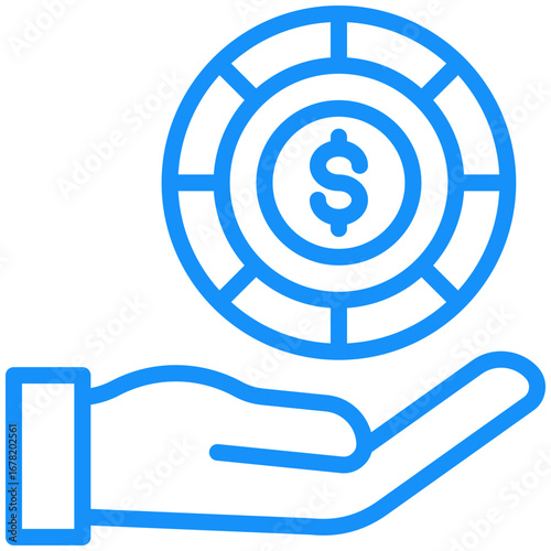 earning icon isolated on white background. vector illustration icon for finance