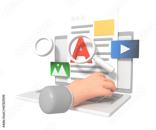 Create content marketing concept