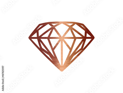 Rose gold diamond illustration