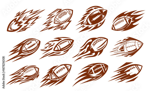 Dynamic football designs with motion effects