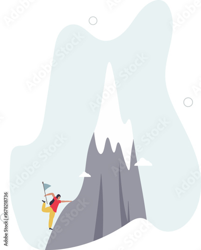 Effort or perseverance to reach goal or achievement success, mission or business growth, ambition to progress to target,life and employment of people.