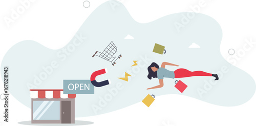 Customer retention, marketing or promotion to draw customer to return and buy more products, drive sale growth or attract new target, engagement concept.life and employment of people.