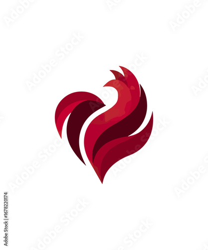 Abstract red heart design