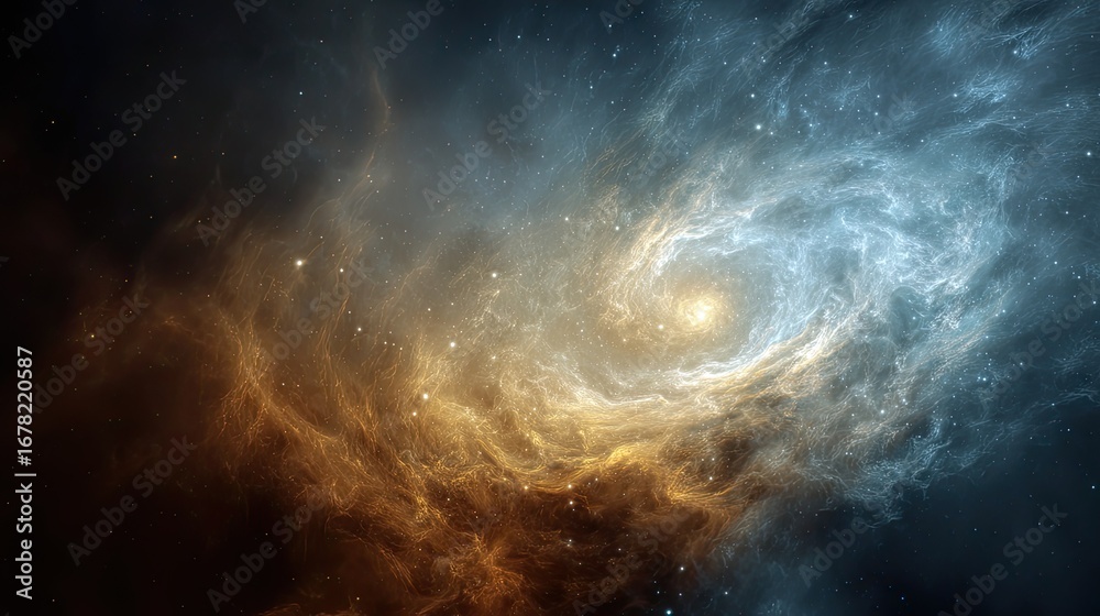 Fototapeta premium Cosmic nebula swirling in space