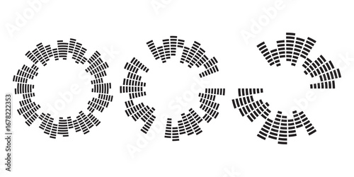 Tableau sur toile Circular sound waves