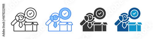 Inspection Icon Set Multiple Style Collection