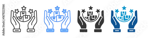 Product Review Icon Set Multiple Style Collection