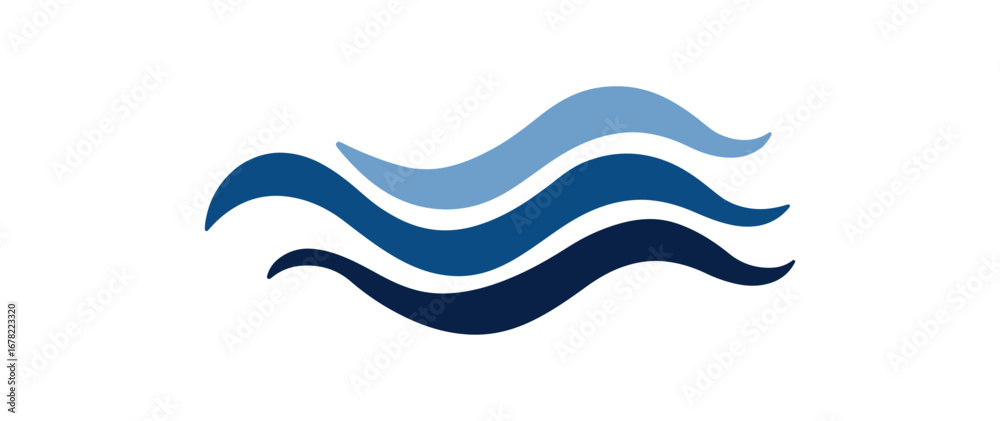 Obraz premium Abstract blue waves background design