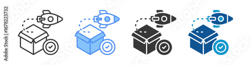 Product Release Icon Set Multiple Style Collection