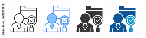 Auditor Icon Set Multiple Style Collection