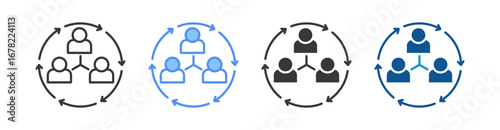 Organization Icon Set Multiple Style Collection