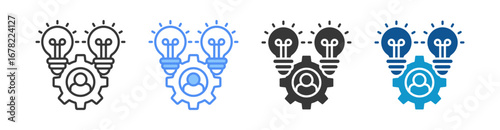 Creativity Icon Set Multiple Style Collection