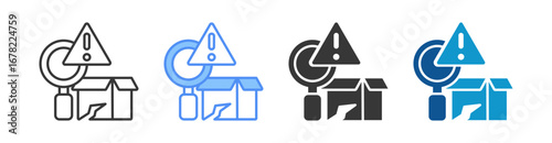 Defect Icon Set Multiple Style Collection