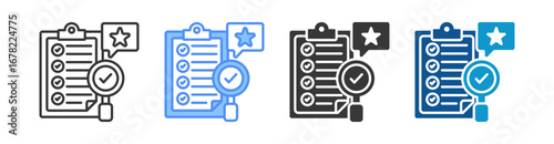 Quality Control Icon Set Multiple Style Collection