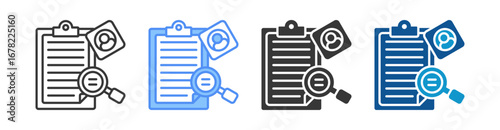 Investigation Icon Set Multiple Style Collection