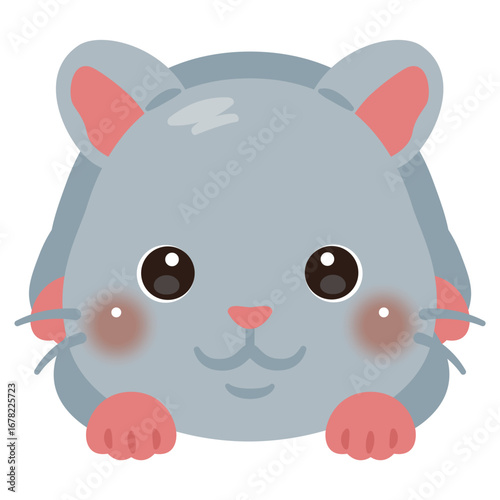 うつ伏せになったネズミのイラスト