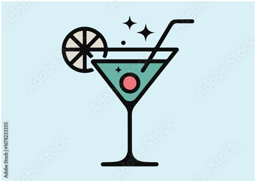 Cocktail icon, Cocktail vector