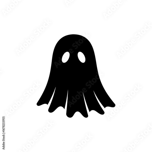 Ghost Silhouette – Simple Halloween Spirit Symbol Vector