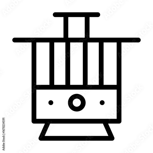 trolley car line icon
