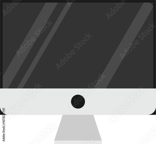 vector illustration of a monitor