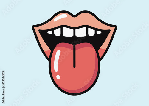 Tongue icon, tongue vector