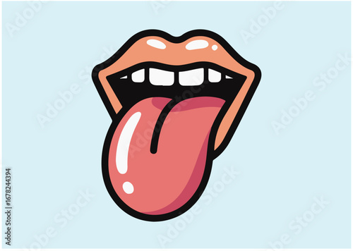 Tongue icon, tongue vector