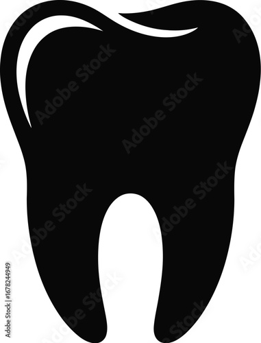 Black molar tooth icon dental