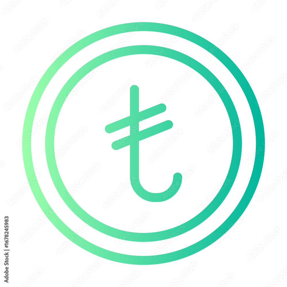 Obraz premium currency gradient icon