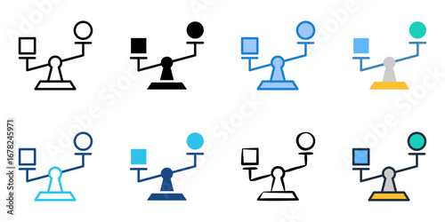 Scales icon set multiple style collection 
