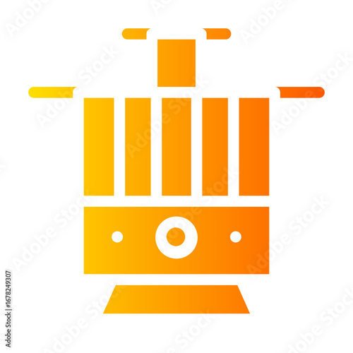 trolley car gradient icon
