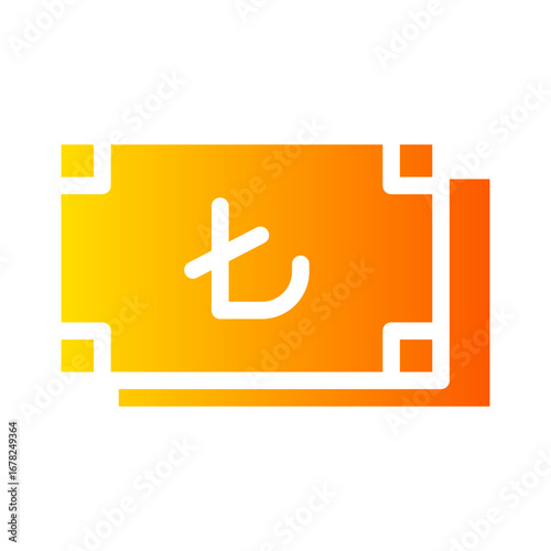 turkish lira gradient icon