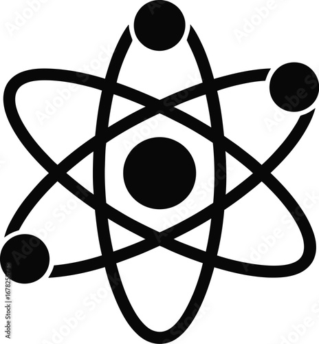 Atomic structure symbol science nucleus