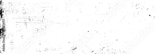 High Contrast Black and White Grunge Texture, Cracked Distressed Surface Abstract Vector Overlay