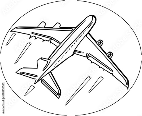 Modern airplane soaring high in the sky, a symbol of travel, tourism, and global connectivity for your project